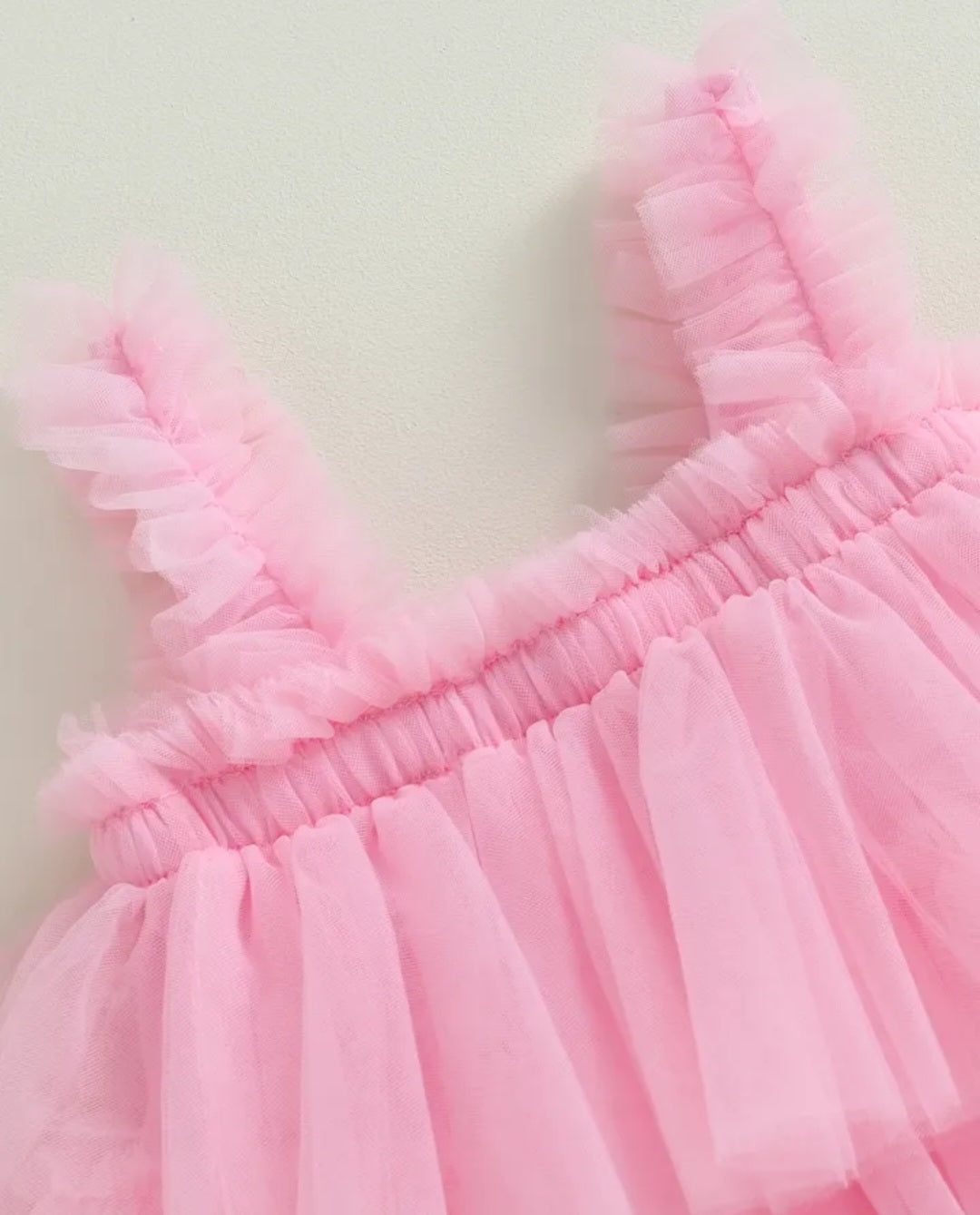 Pink Ruffle Tulle Dress  100084