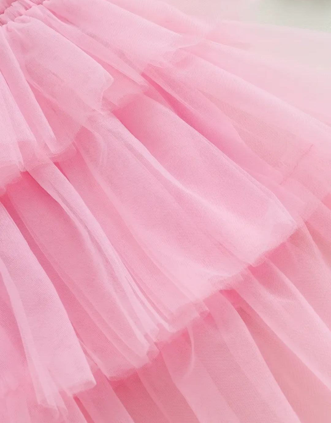 Pink Ruffle Tulle Dress  100084