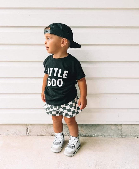 Little Boo T-shirt with Checked Bloomer Gender Neutral  100097