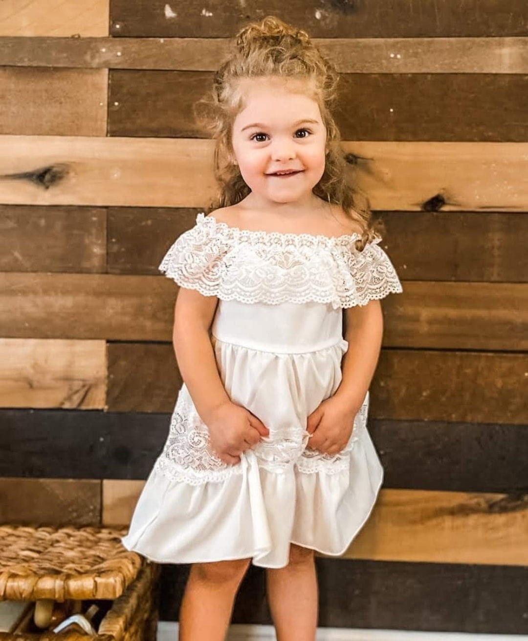 White On or Off the Sholder Lace Dress 1000393