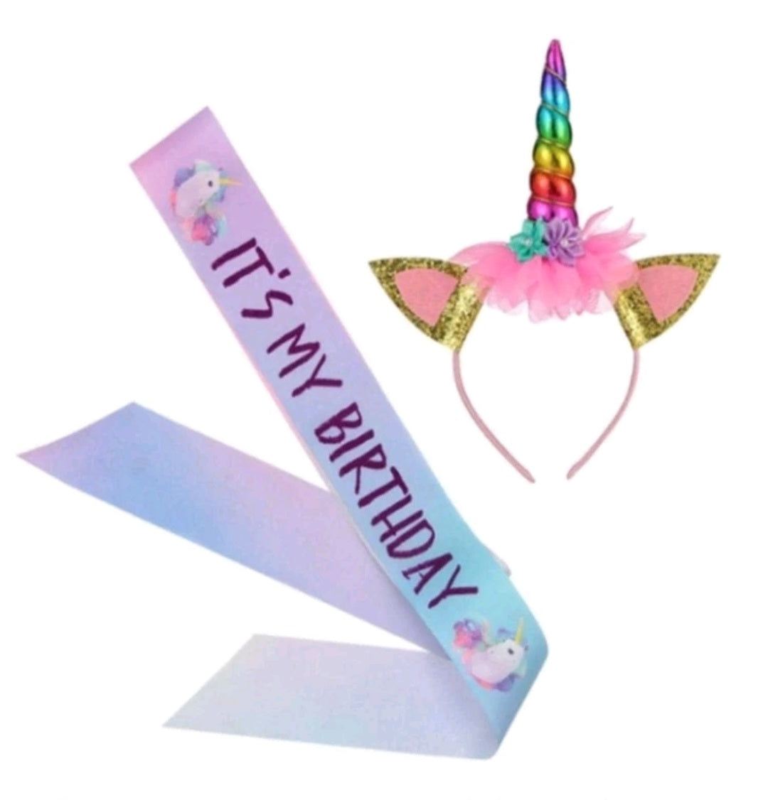 Unicorn Hair Accessory and Sash