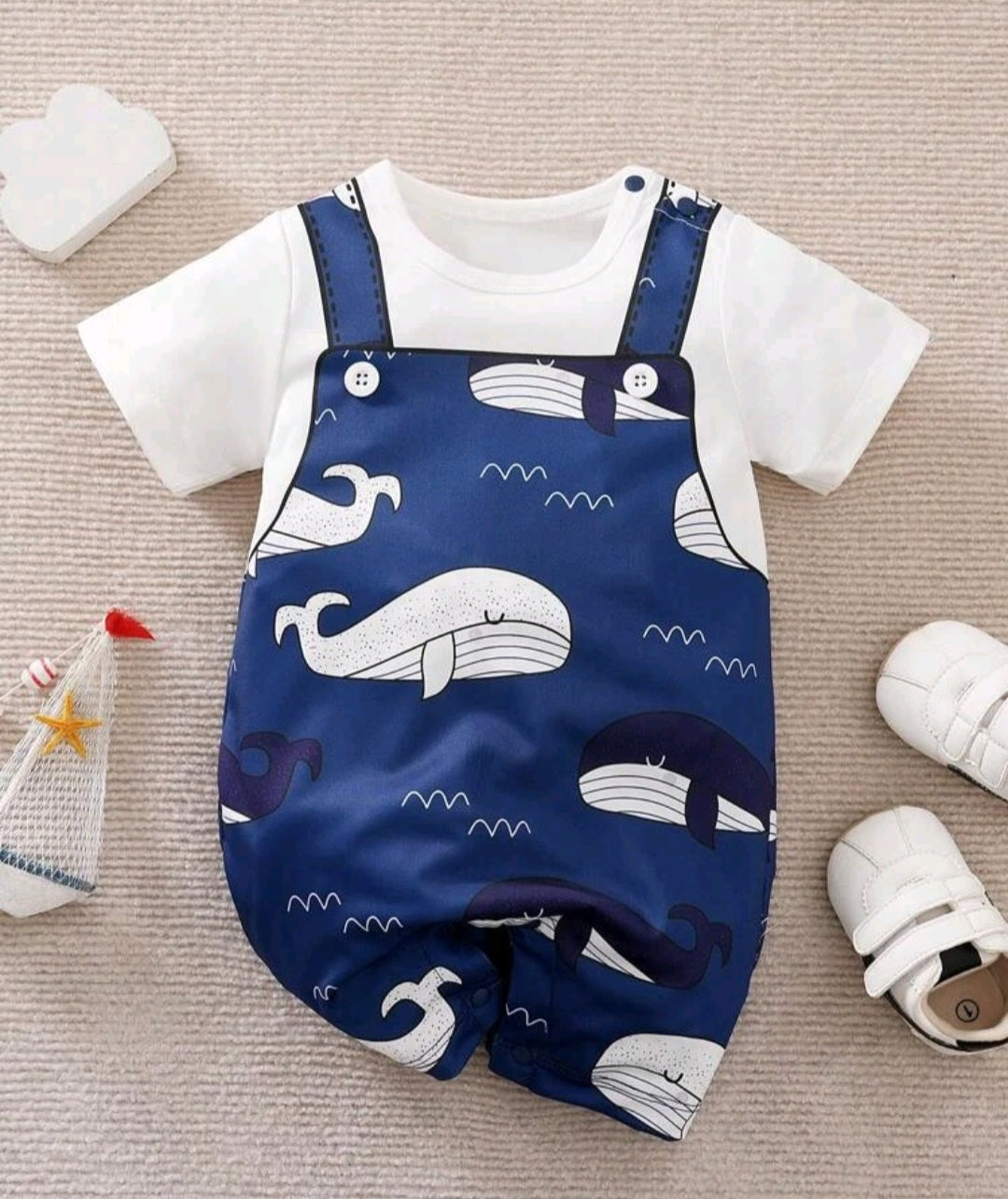 Whale Navy 2 in 1 Romper