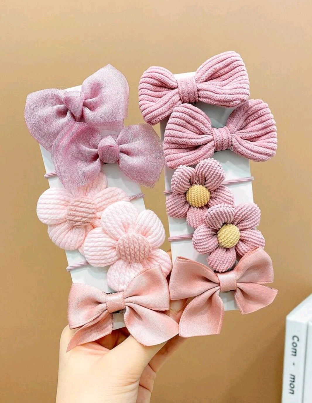 10PSC Hairbands Floral Pink Set