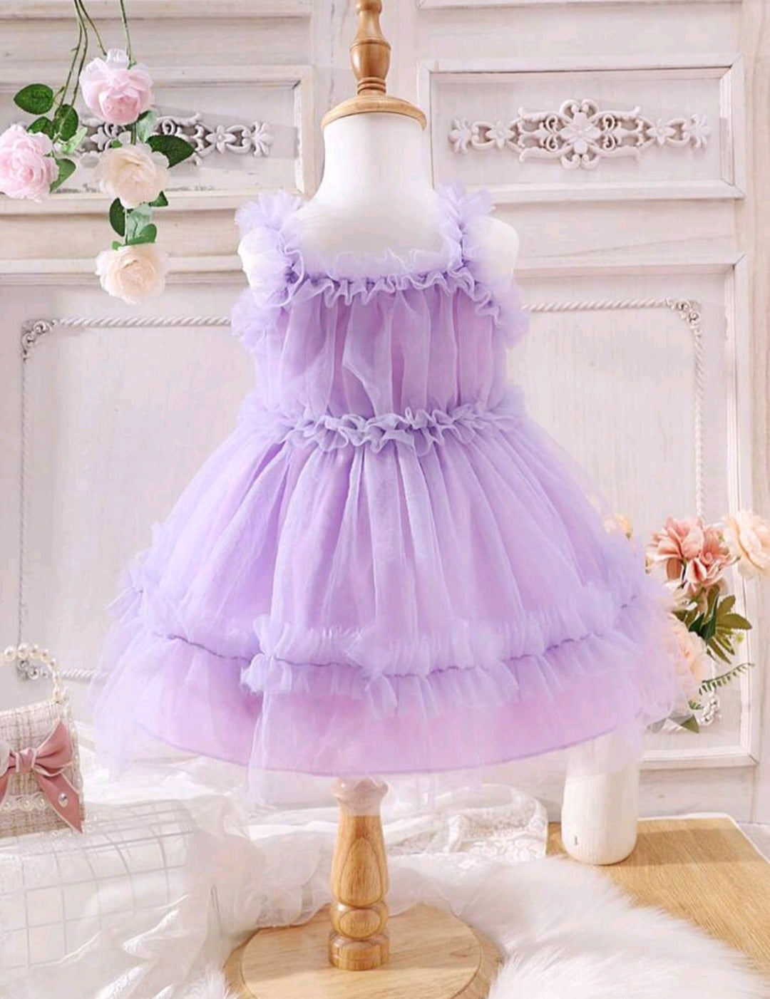 Purple Ruffle Dress 1000472