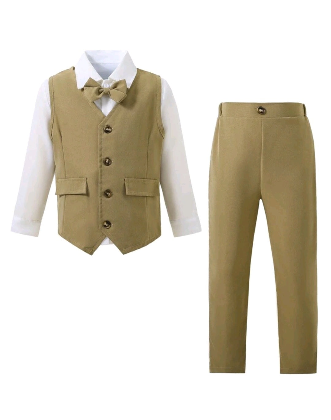 3PSC Gentleman Suit. Waistcoat,  Bowtie and Pants 