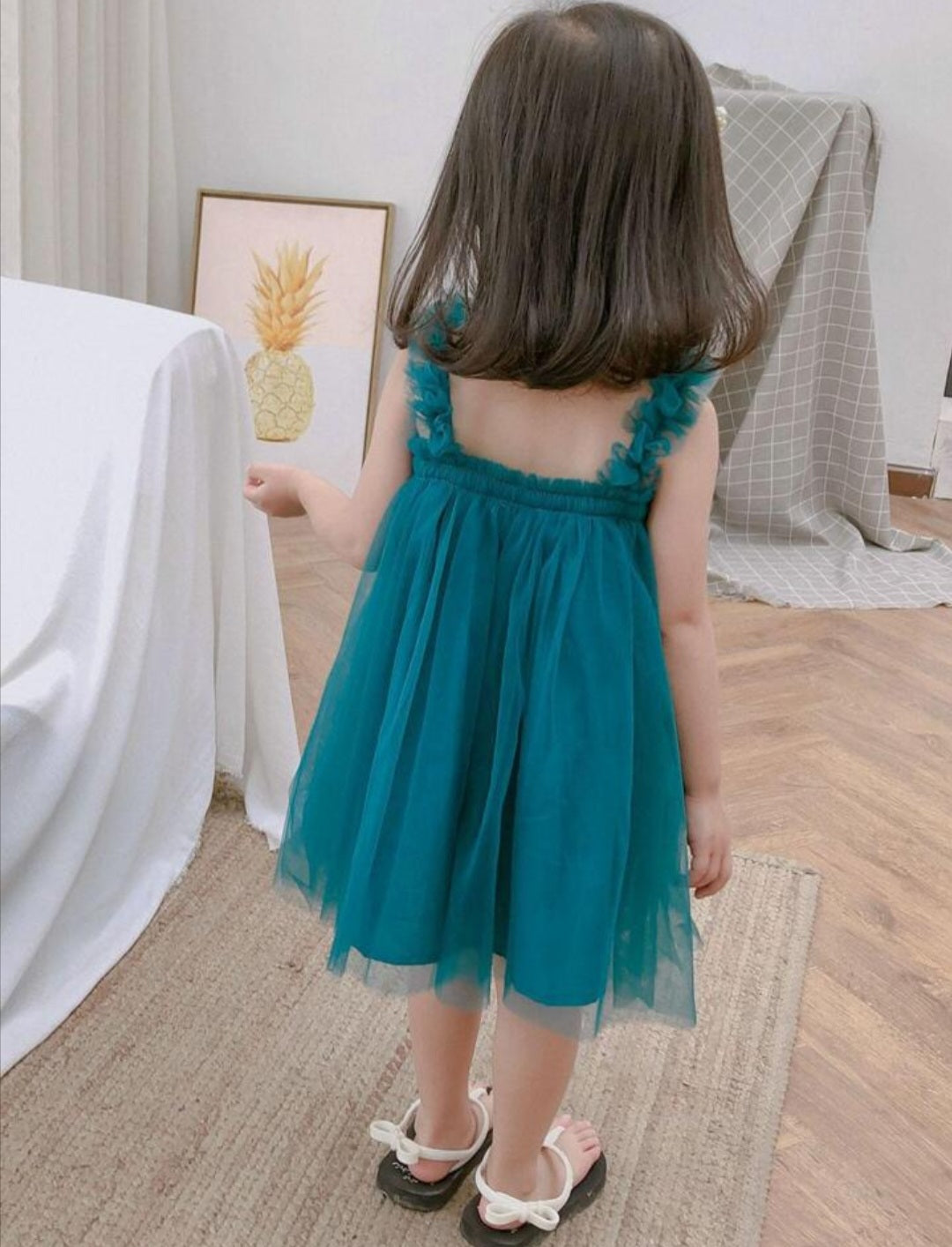 Turquoise Tulle Dress 1000117
