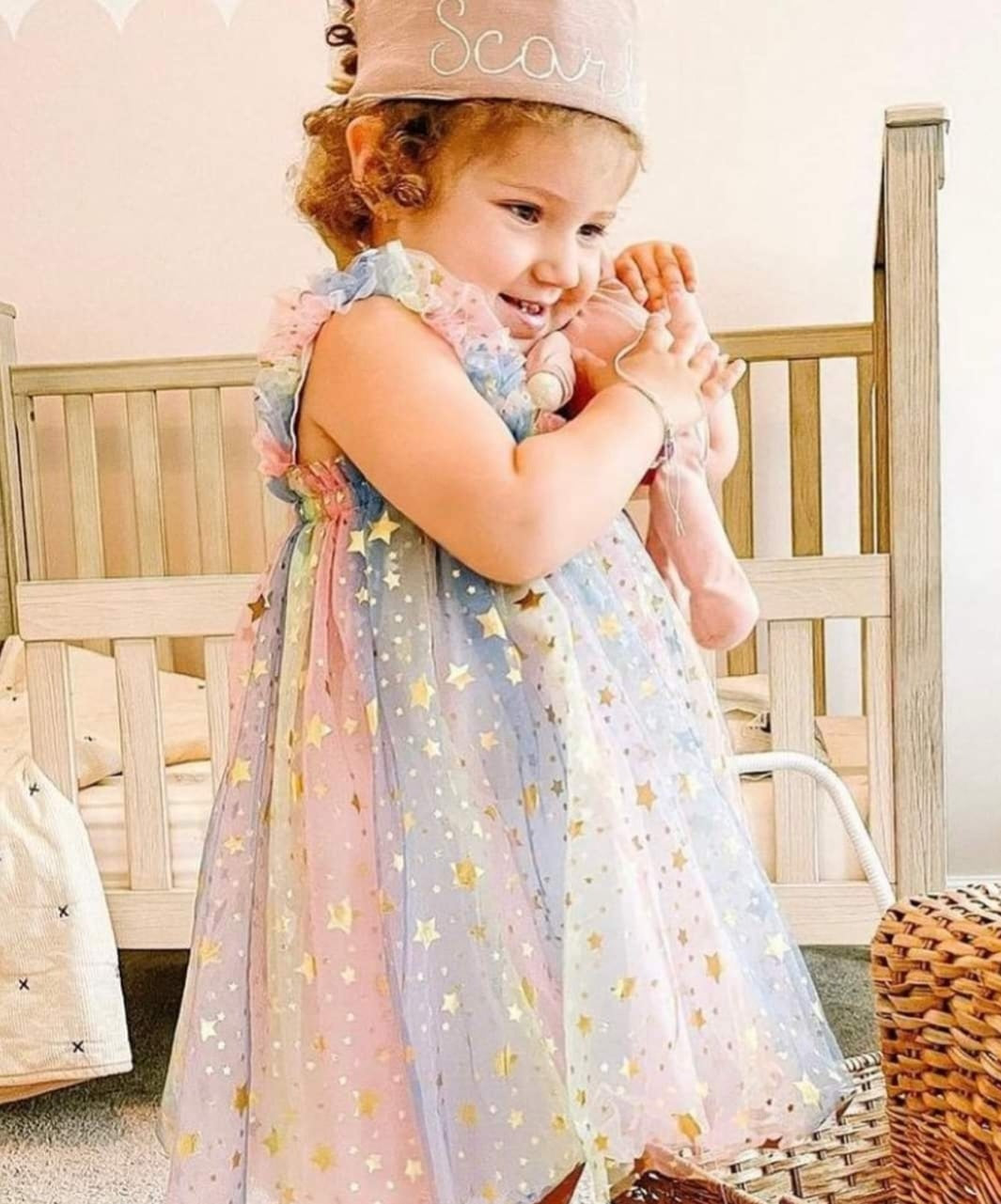 Rainbows and Stars Tulle Dress