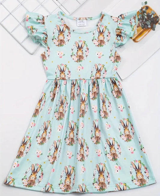 Blue Bunny Floral Dress