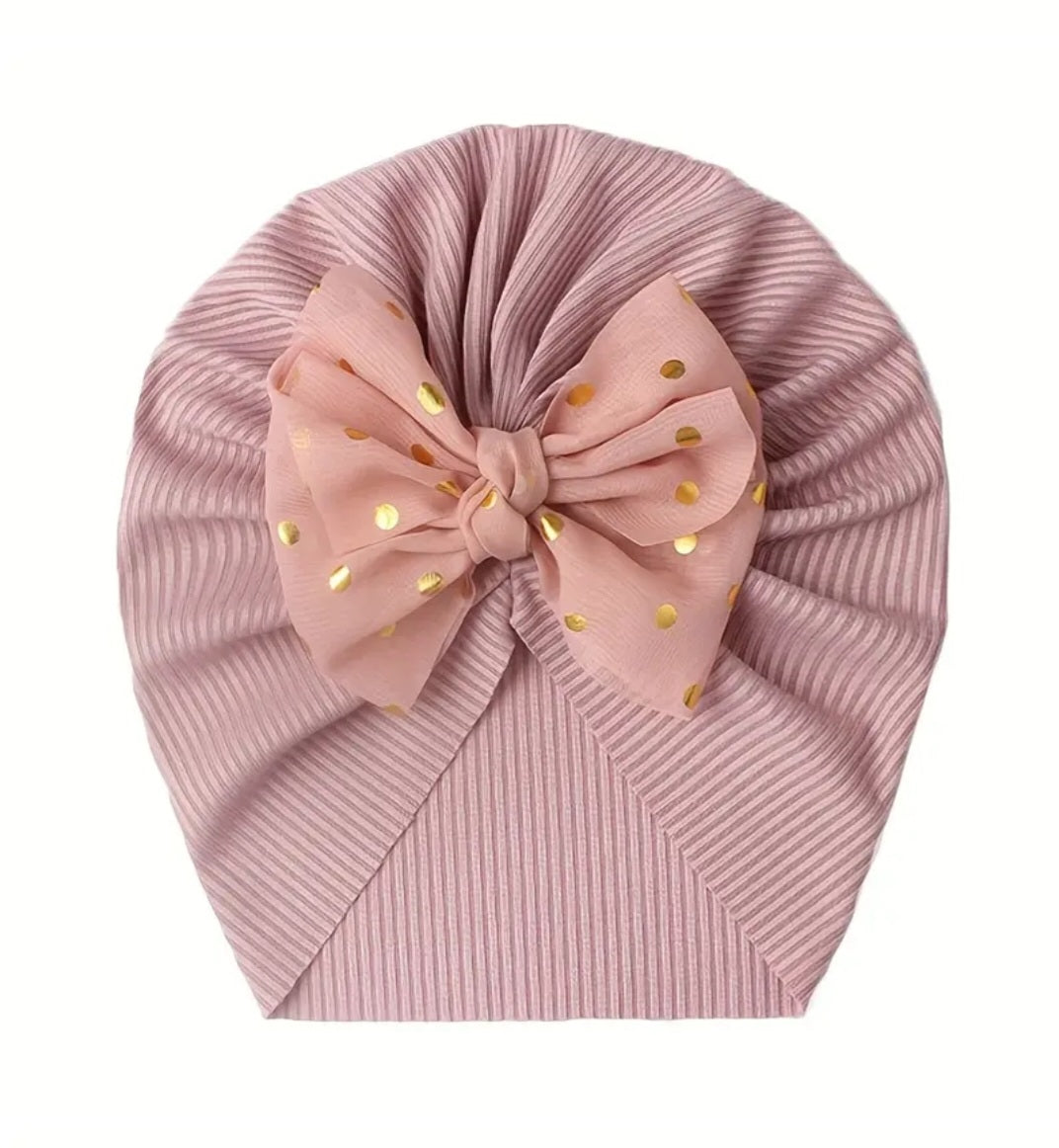 Dusty Pink Polka Turban