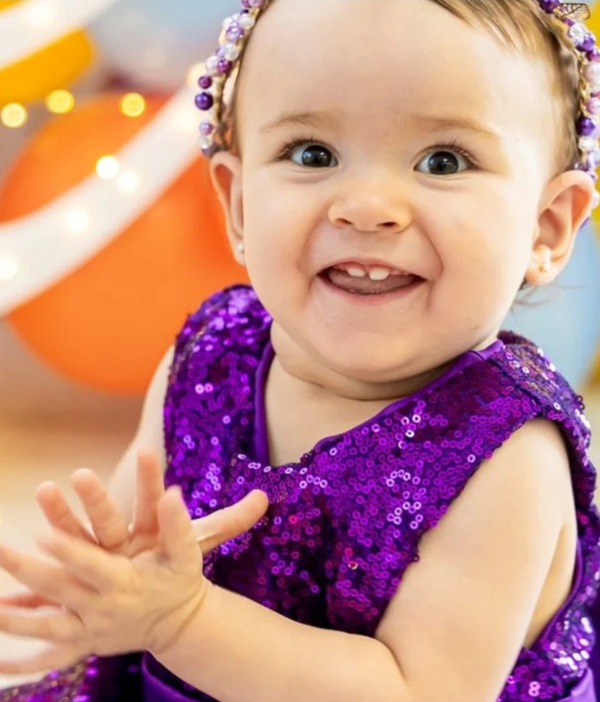 Purple Sequins Special Occasions Dress 1001035