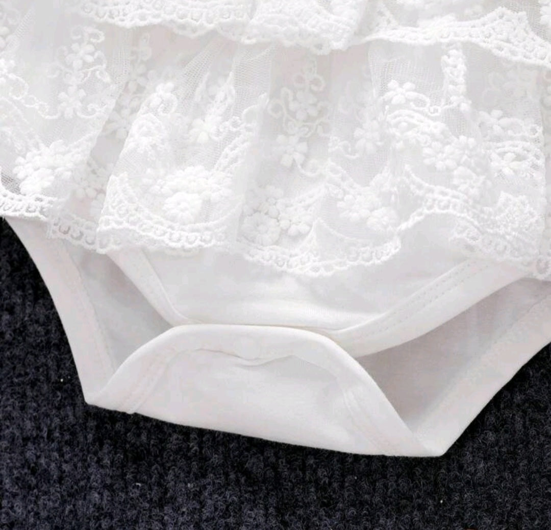 Long Sleeve Lace Romper Dress 1000181