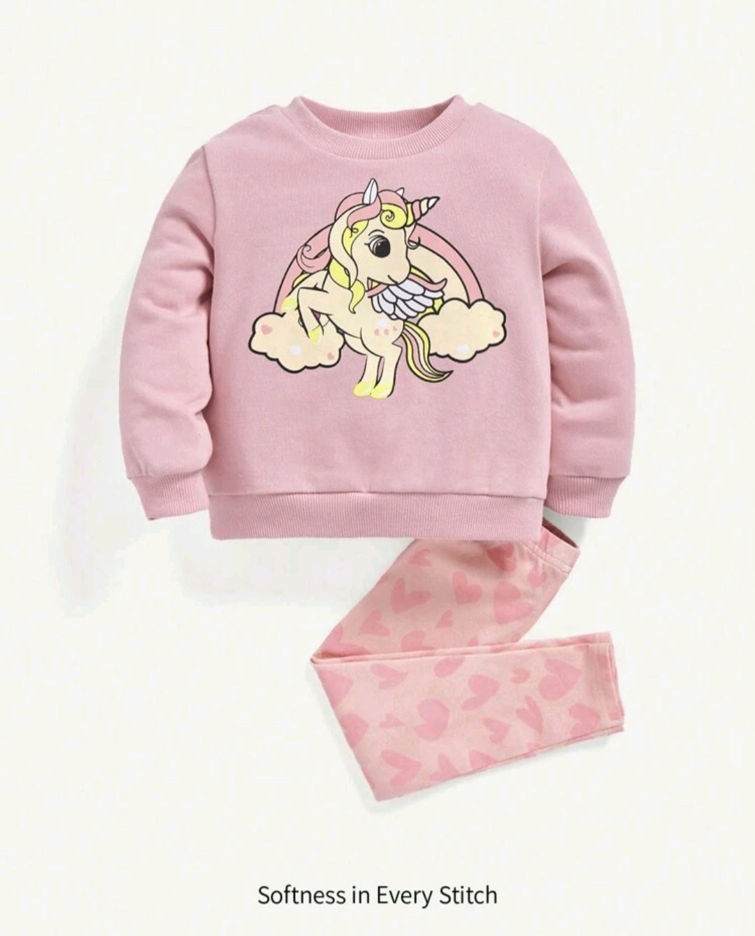 Unicorn  Cotton Crewnek Neck Top and Legging