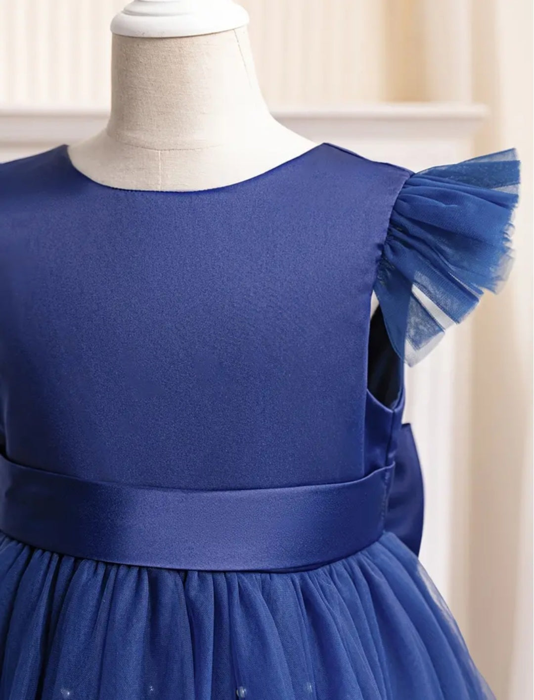 Navy Special Occasions Dress Ball Gown with Pearls  1000204