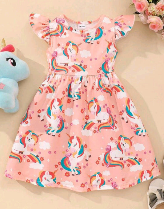 Peach Unicorn Dress