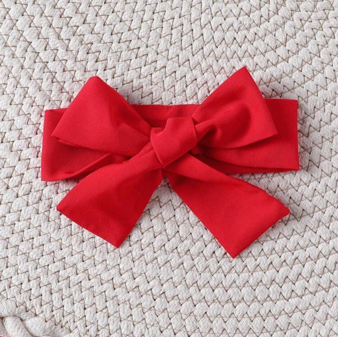 Christmas Romper and Headband Bow