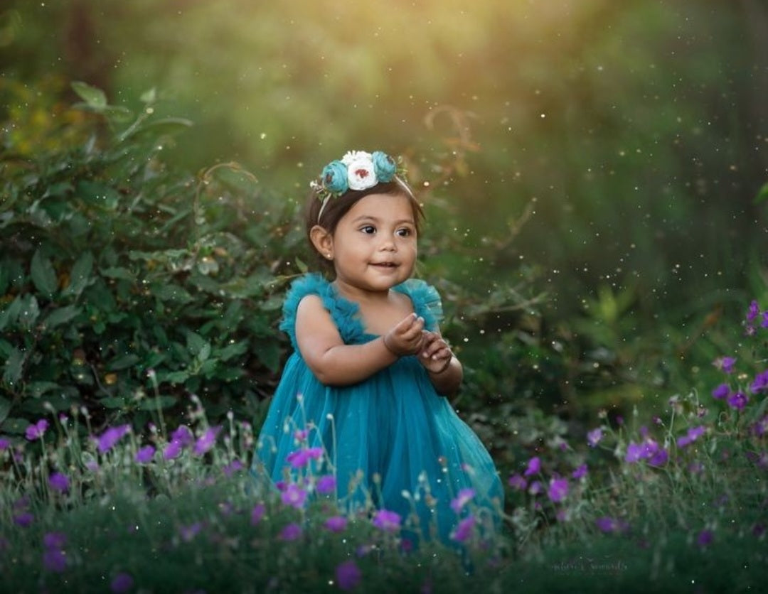 Turquoise Tulle Dress