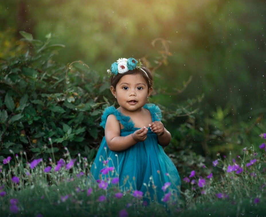 Turquoise Tulle Dress