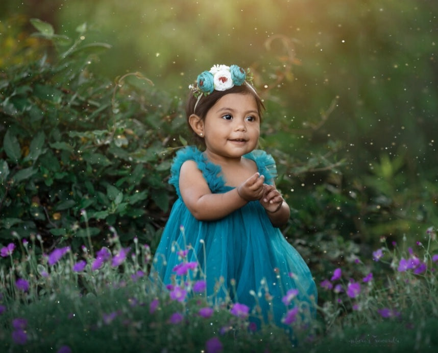 Turquoise Tulle Dress