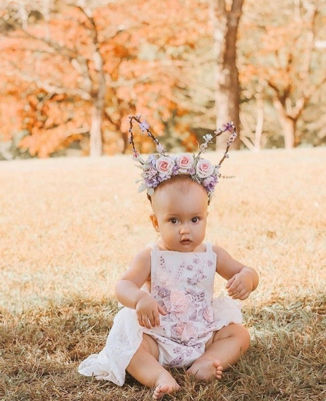 Purple Floral Embroidered Lace Romper