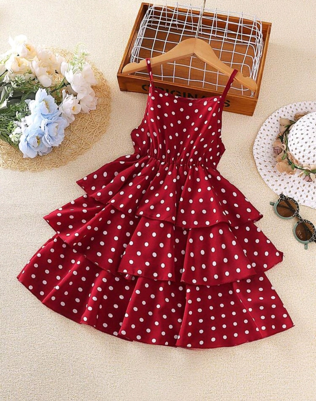 Red Polka Dress Sibling Outfit 