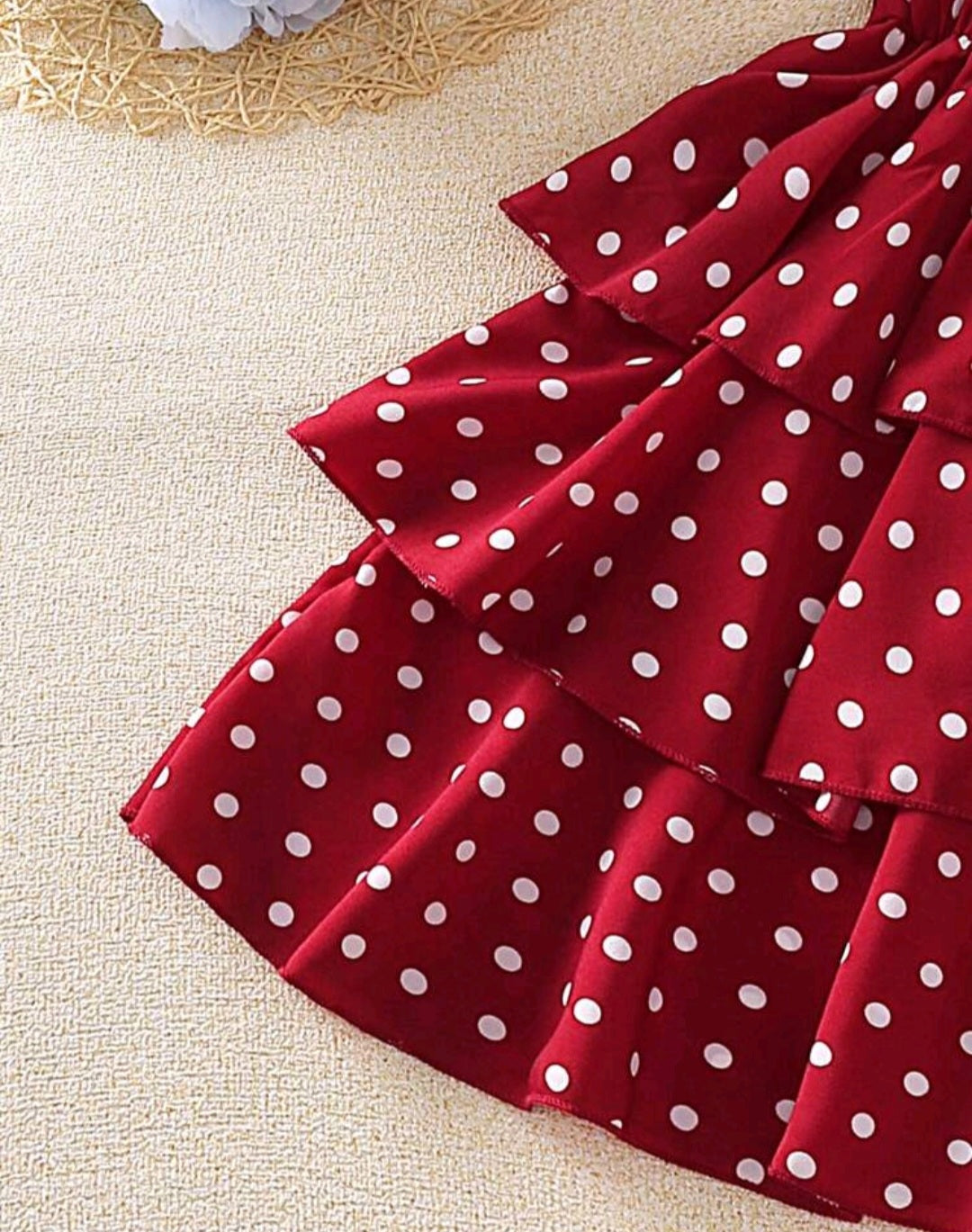 Red Polka Dress Sibling Outfit  #1000741