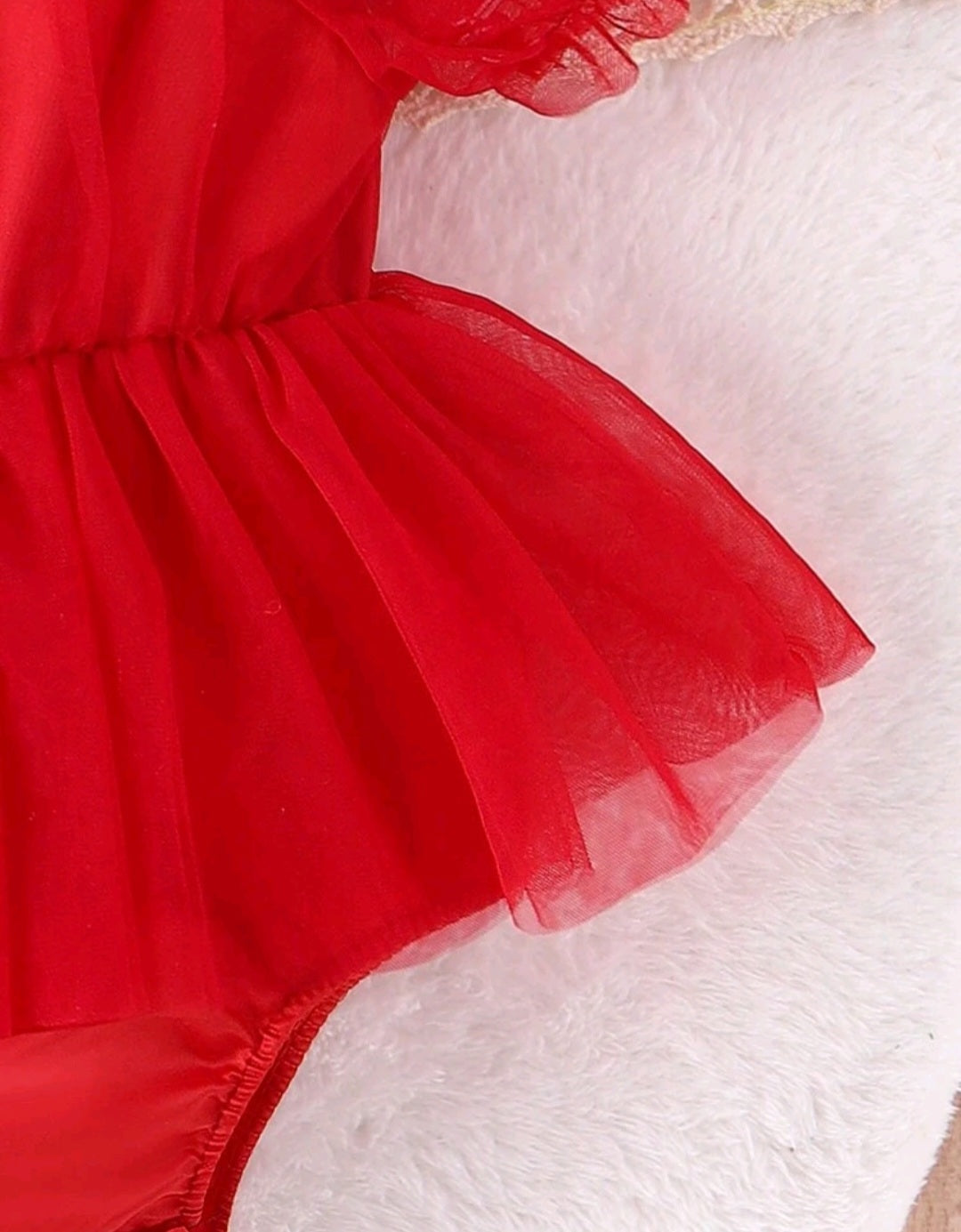 Red Balloon Sleeve Romper and Headband #1000722