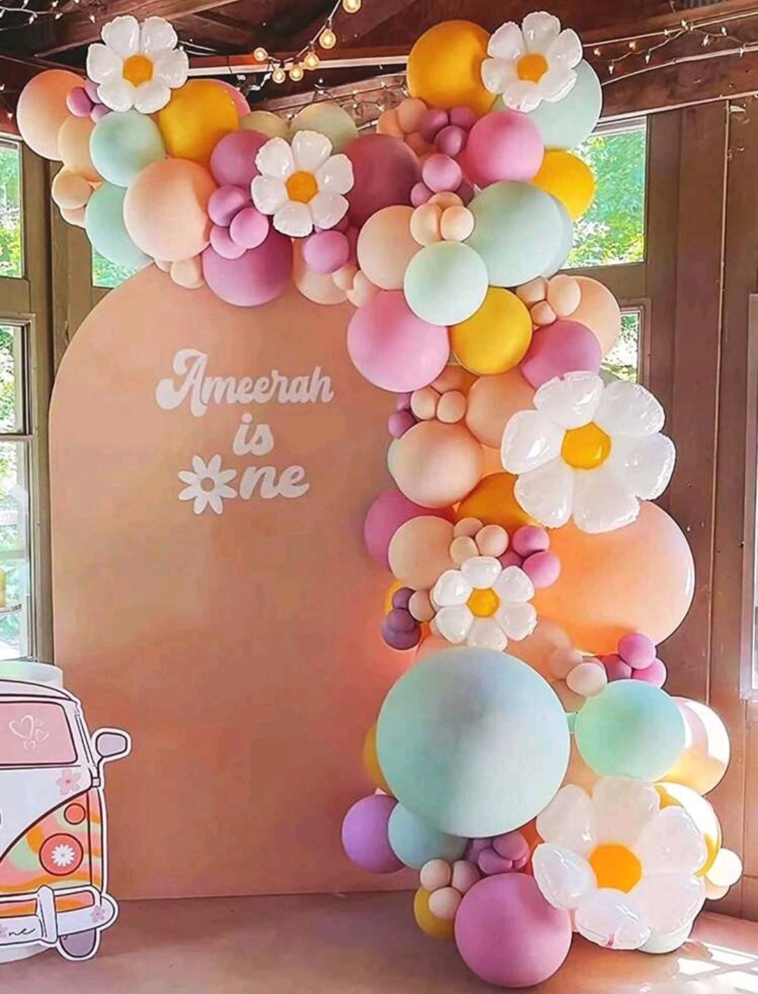 80's Floral Balloon Set