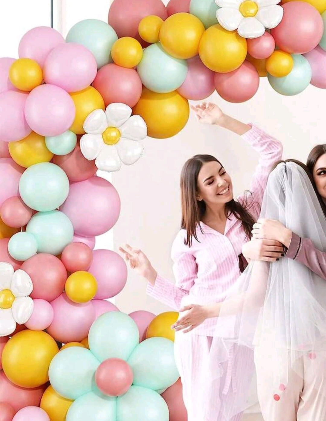 80's Floral Balloon Set 140PSC 500025