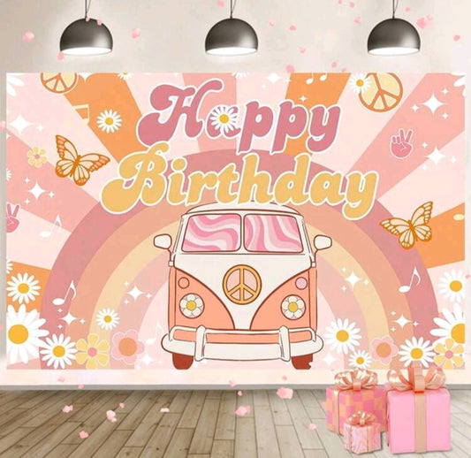 80's Daisy Retro Banner 500054