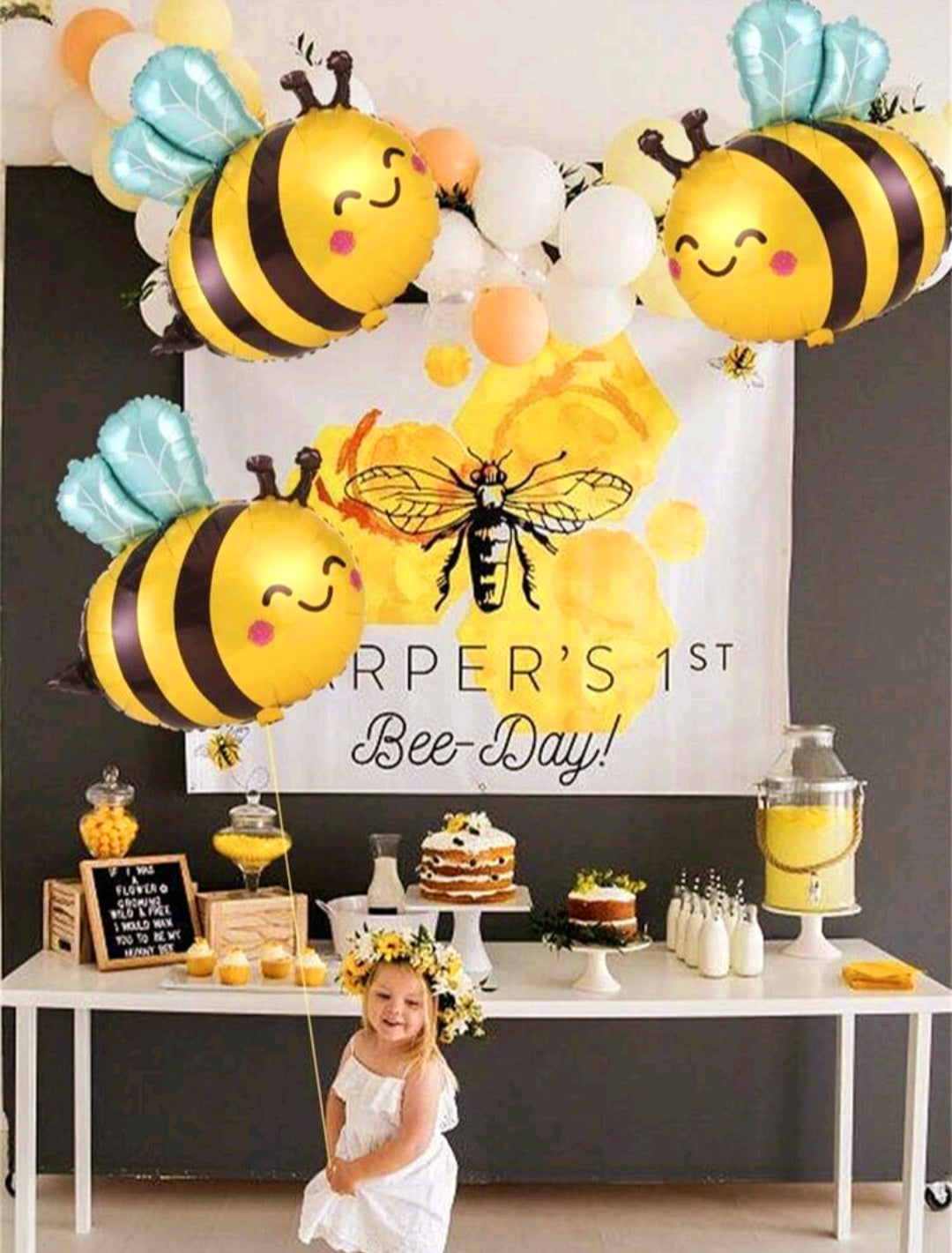 Happy Bee-Day 4PCS Balloon Set 