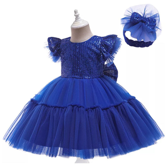 Royal Blue Special Occasions Dress and Headband