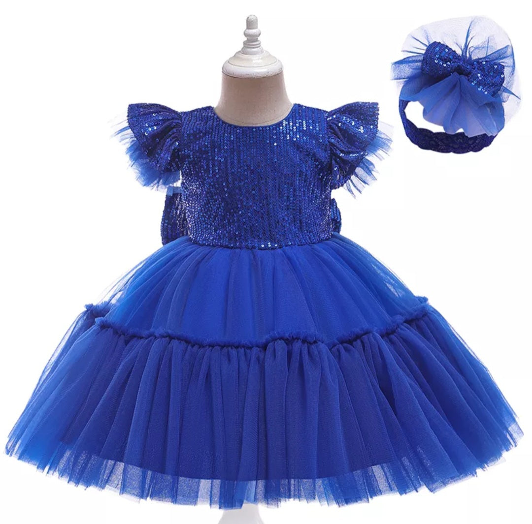 Royal Blue Special Occasions Dress and Headband