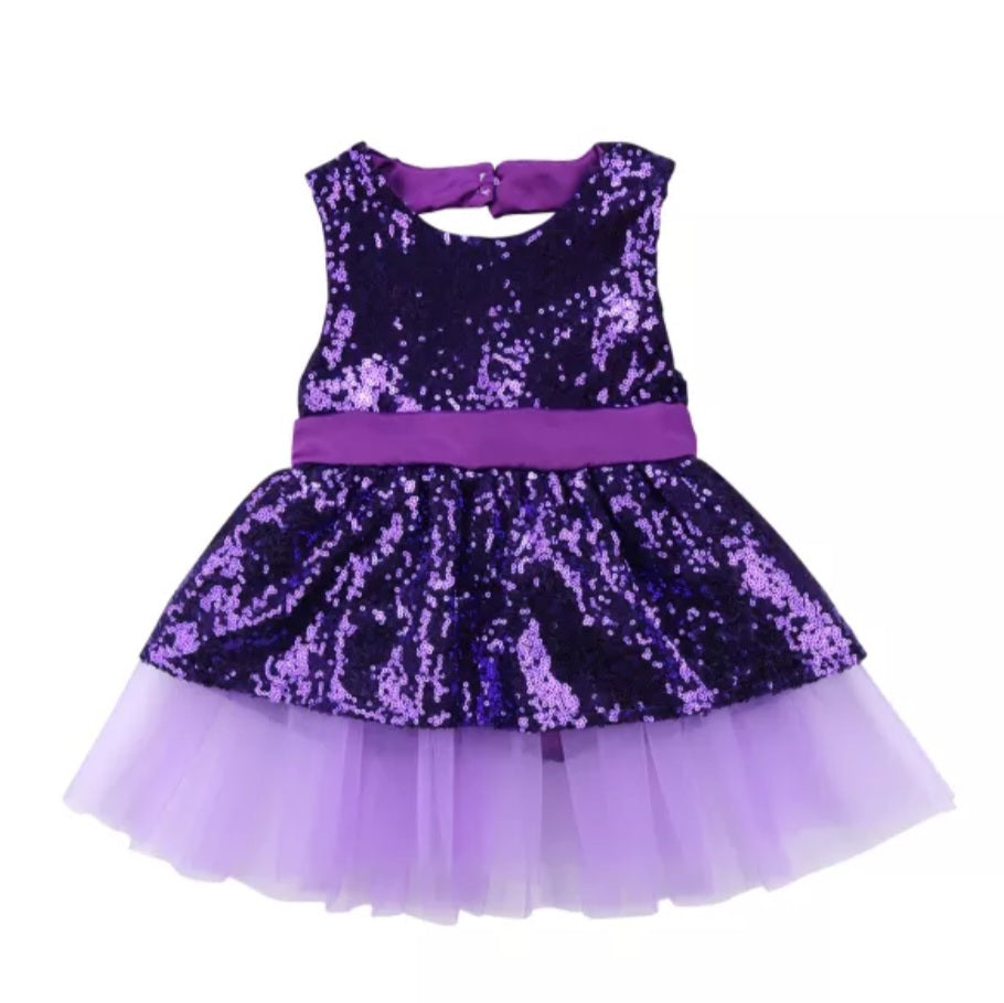 Purple Sequins Special Occasions Dress