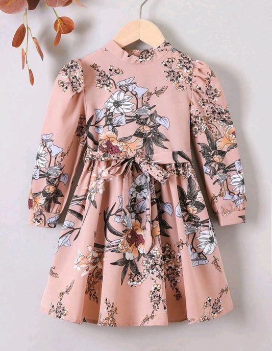 Pink Floral Dress #70003