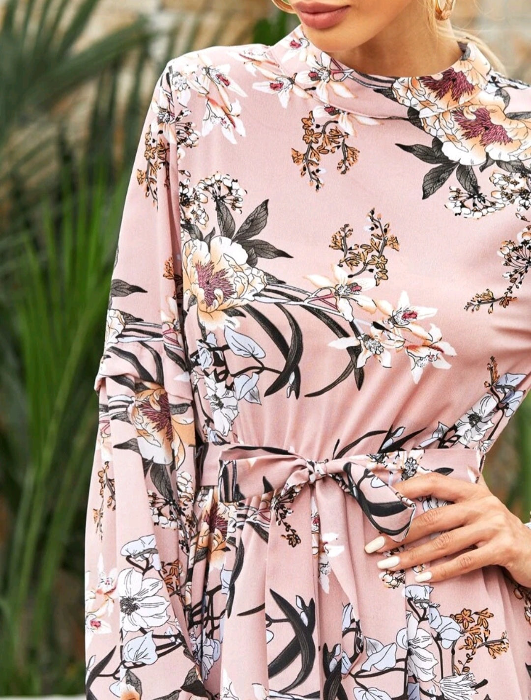 Ladies Floral Dress Pink #70007