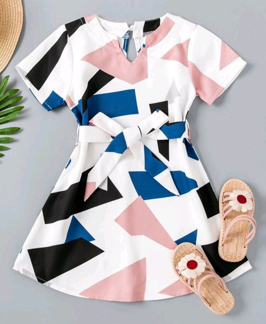 Geometric Pirnted Dress #700011