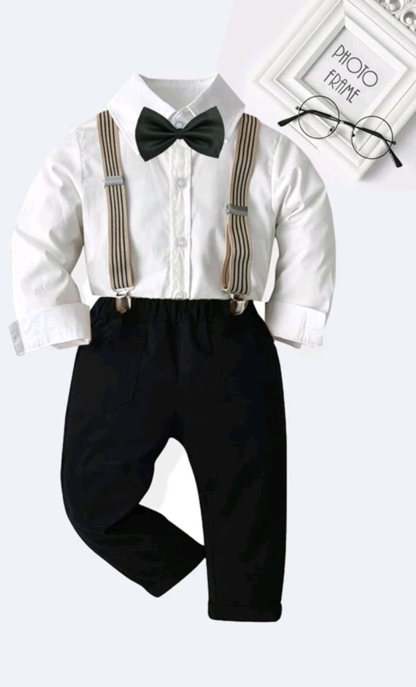 Black and White 4PSC Gentleman Suit 200027