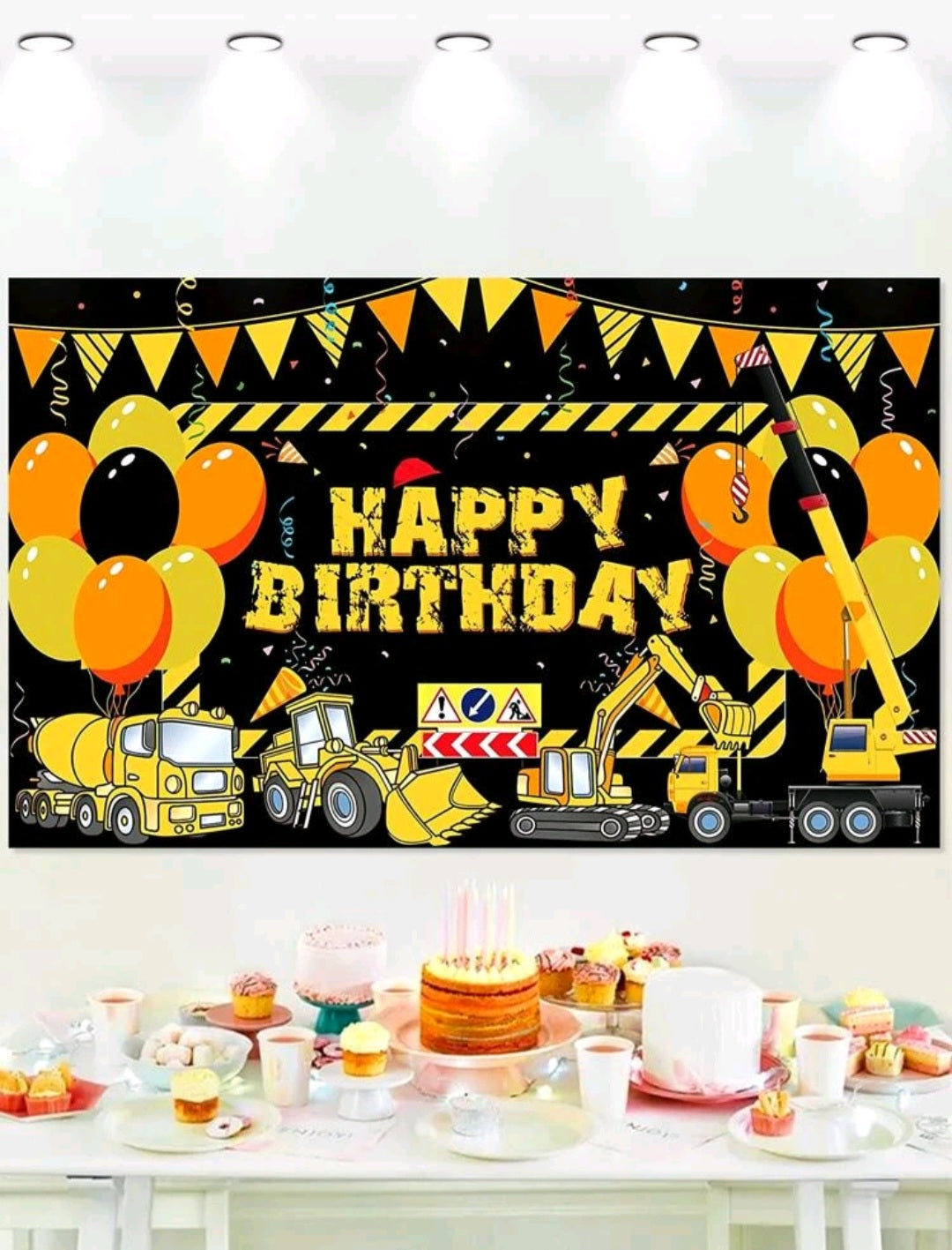 Caution Construction Back Drop 500036