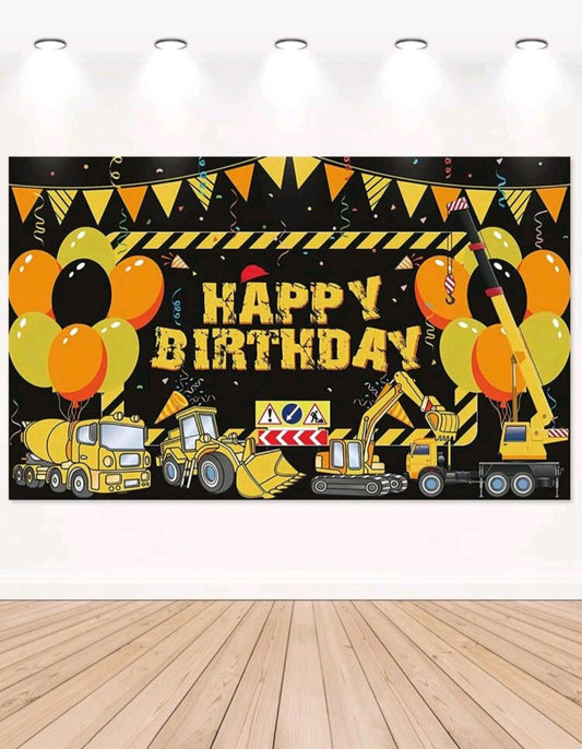 Caution Construction Back Drop 500036