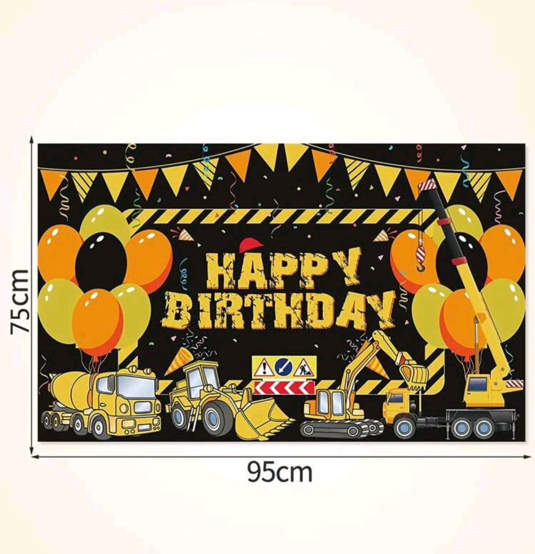Caution Construction Back Drop 500036