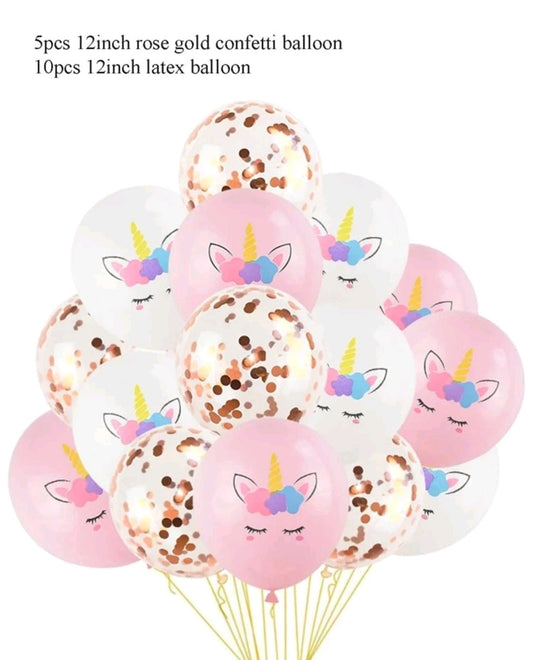 15PSC Unicorn 🦄  Balloon Set 500039