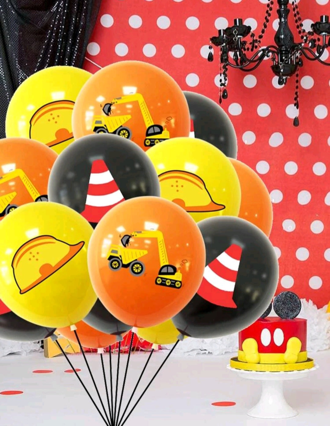 Caution Construction 15PSC Balloon Set 500040