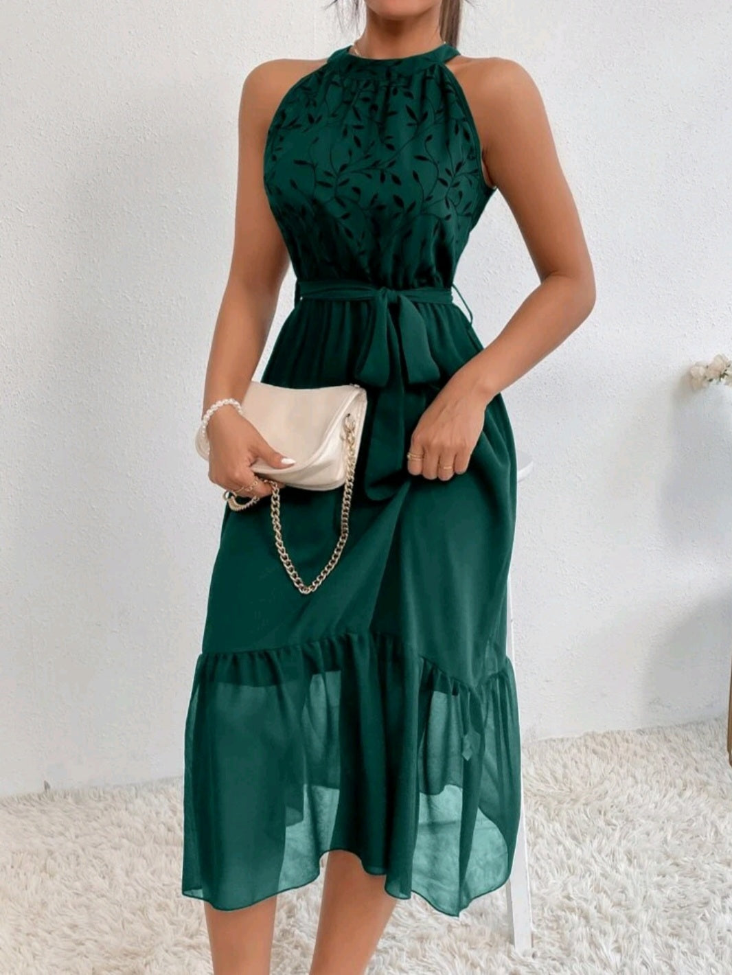 Forest Green Ladies Special Occasions Dress #700019