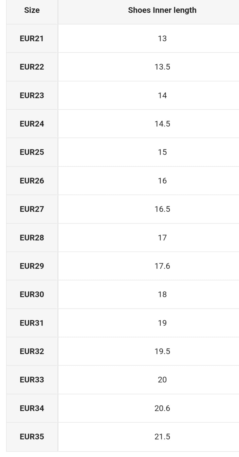 Brown Loafers Measurements outside sole