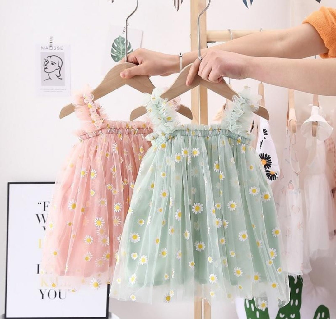 Dusty Pink Daisy Dress 100091