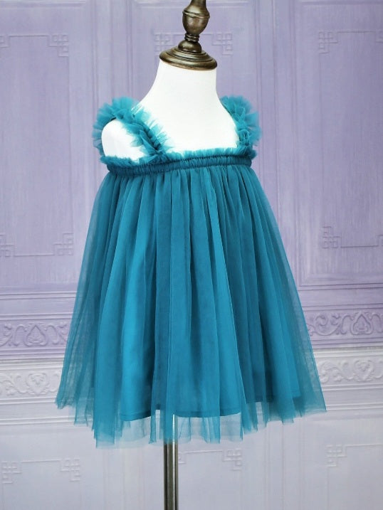 Turquoise Tulle Dress 1000117