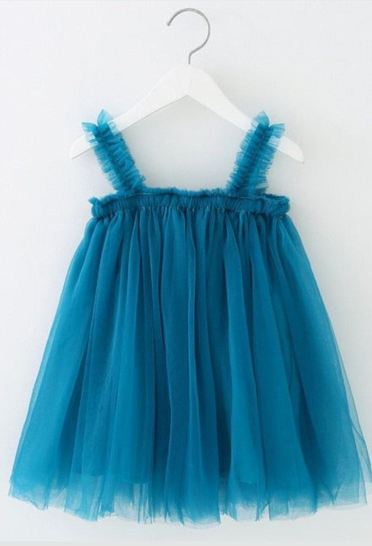Turquoise Tulle Dress 1000117