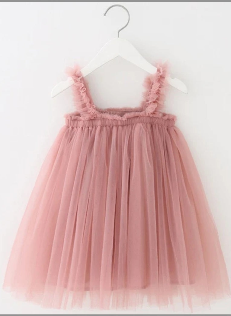 Dusty Pink Tulle Dress #1000951