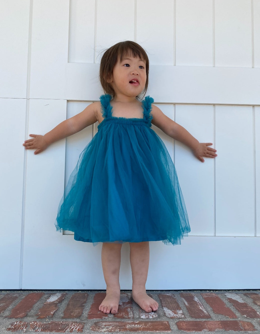 Turquoise Tulle Dress 1000117