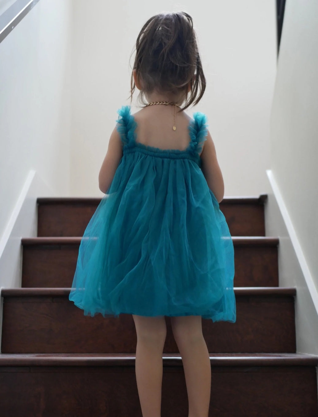 Turquoise Tulle Dress